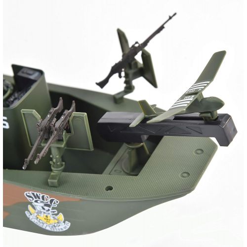  Elite Force Naval Special Warfare Gunboat  Vehicle Playset with 2 Action Figures and Realistic Accessories | Military Boat Toy Set for Kids