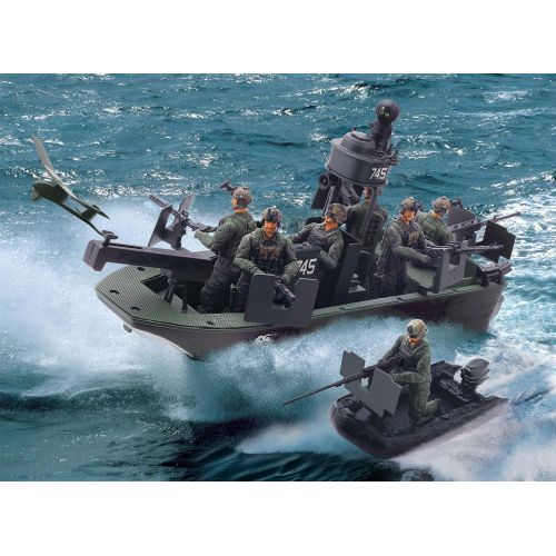  Elite Force Naval Special Warfare Gunboat  Vehicle Playset with 2 Action Figures and Realistic Accessories | Military Boat Toy Set for Kids