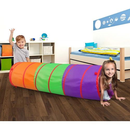  [아마존베스트]Sunny Days Entertainment 6 Foot Play Tunnel  Indoor Crawl Tube for Kids | Adventure Pop Up Toy Tent