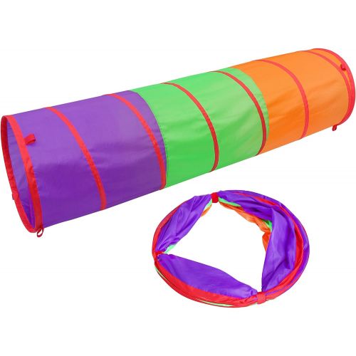  [아마존베스트]6 Foot Play Tunnel  Indoor Crawl Tube for Kids | Adventure Pop Up Toy Tent  Sunny Days Entertainment