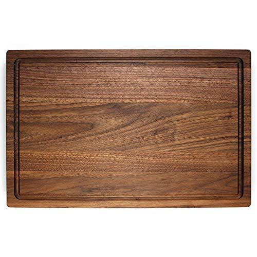  Sunny Dreamz Walnut Wooden Cutting Board with Rounded Edges and Juice Groove 17x11 Hardwood Chopping and Carving Counter top Board (11x17x0.75, Walnut Wood (Unseasoned))