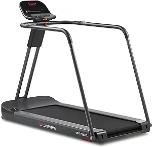 Sunny Health & Fitness Endurance Cardio Running Walking Treadmill with Extended Safety Handrails, Low-Impact, Low Wide Deck, Safe for Recovery & optional SunnyFit® App Enhanced Bluetooth Connectivity