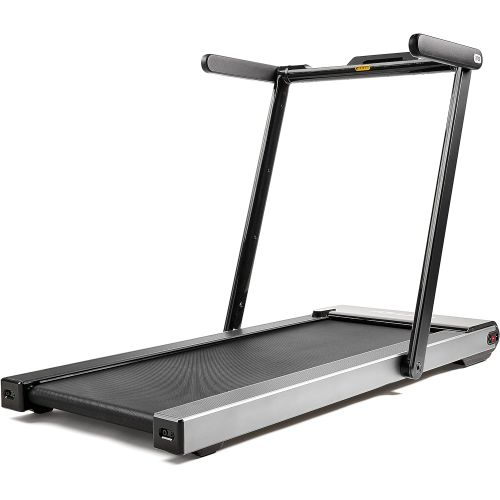  Sunny Health & Fitness ASUNA Space Saving Treadmill, Flat Folding with Speakers for AUX Audio Connection - 8730/G