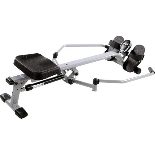  Sunny Health & Fitness SF-RW5639 Full Motion Rowing Machine Rower w/ 350 lb Weight Capacity and LCD Monitor