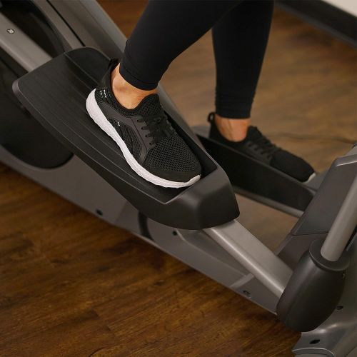  Sunny Health & Fitness Magnetic Elliptical Trainer Machine w/Device Holder, Programmable Monitor and Heart Rate Monitoring, 330 LB Max Weight - SF-E3912