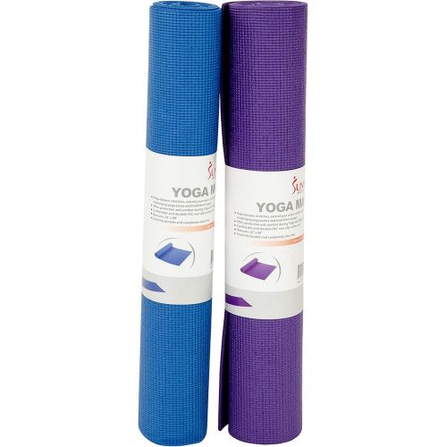  Sunny Health & Fitness Non-Slip Thick and Wide Exercise Yoga Mat - Size 68 in x 24 in