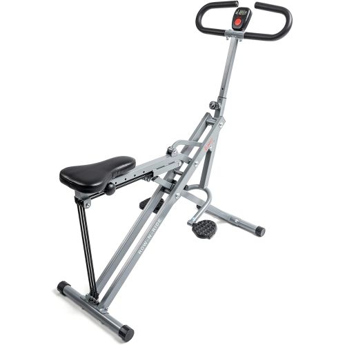  Sunny Health & Fitness Squat Assist Row-N-Ride Trainer for Glutes Workout with Training Video