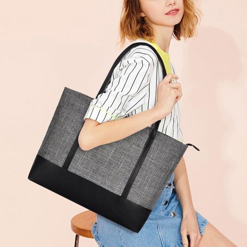  [아마존베스트]Sunny Snowy Laptop Tote Bag,Fits 15.6-17 Inch Laptop,Womens Lightweight Water Resistant Nylon Tote Bag Shoulder Bag Messenger Bag