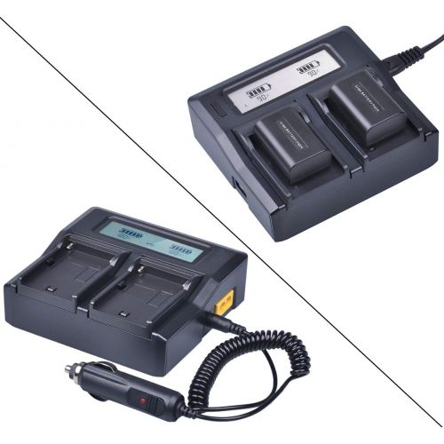  Sunny-room LCD Dual Quick Battery Charger for Sony PXW-X160, PXW-X180, PXW-X200, PXW-Z190, PXW-Z280 XDCAM Camcorder