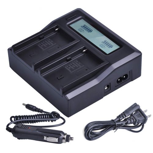  Sunny-room LCD Dual Quick Battery Charger for Sony PXW-X160, PXW-X180, PXW-X200, PXW-Z190, PXW-Z280 XDCAM Camcorder