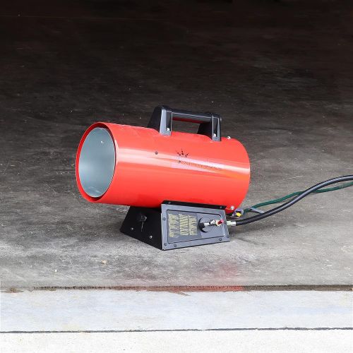  [아마존베스트]Sunnydaze Decor Sunnydaze 85,000 BTU Forced Air Propane Heater - Portable Heat for Construction Sites - Auto-Shutoff for Overheating Protection - Adjustable Heating Output - Piezo Ignition - Red a