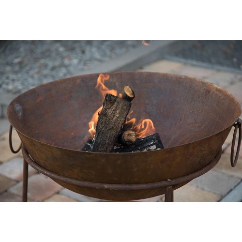  Redfire 88023 Gefion Firepit with Grill, Rust