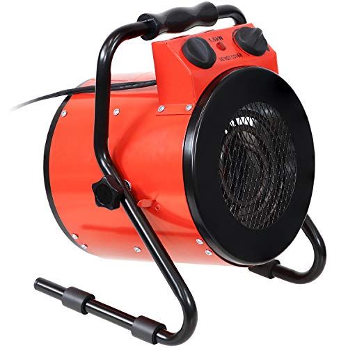  Sunnydaze Portable Electric Space Heater with Carrying Handle - Indoor Use for Home, Garage, Shop and Office - Small Personal Heating Appliance - 1500W - 5120 BTUs