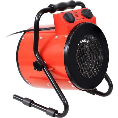  Sunnydaze Portable Electric Space Heater with Carrying Handle - Indoor Use for Home, Garage, Shop and Office - Small Personal Heating Appliance - 1500W - 5120 BTUs