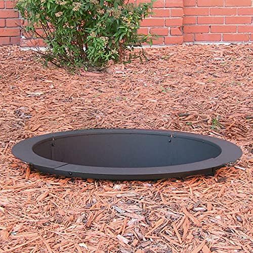  Sunnydaze Fire Pit Ring Insert Heavy Duty 2mm Thick Steel Outdoor Fire Ring DIY Above or In Ground Liner 36 Inch Outside x 30 Inch Inside Portable Round Fire Pit Liner fo