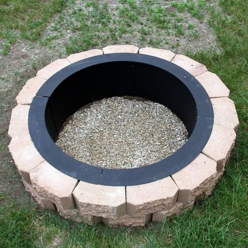  Sunnydaze Fire Pit Ring Insert Heavy Duty 2mm Thick Steel Outdoor Fire Ring DIY Above or In Ground Liner 36 Inch Outside x 30 Inch Inside Portable Round Fire Pit Liner fo