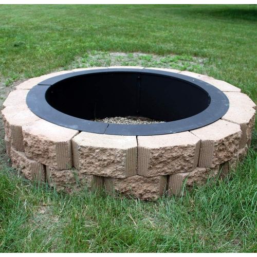  Sunnydaze Fire Pit Ring Insert Heavy Duty 2mm Thick Steel Outdoor Fire Ring DIY Above or In Ground Liner 36 Inch Outside x 30 Inch Inside Portable Round Fire Pit Liner fo