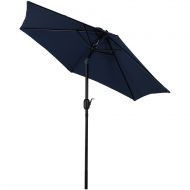 Sunnydaze Decor Sunnydaze 7.5 Foot Outdoor Patio Umbrella with Tilt & Crank, Aluminum, Blue