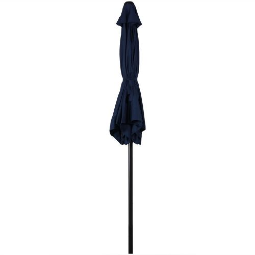  Sunnydaze Decor Sunnydaze 7.5 Foot Outdoor Patio Umbrella with Tilt & Crank, Aluminum, Blue