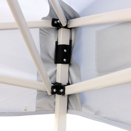  Sunnydaze Decor Sunnydaze Pop Up Canopy Tent 12 x 12 Foot with Outdoor Carrying Bag, White