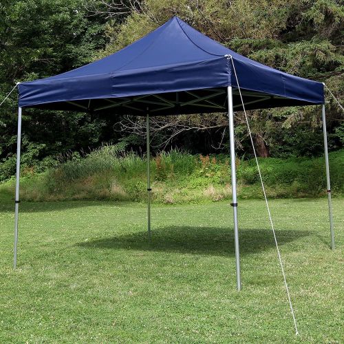  Sunnydaze Decor Sunnydaze Commercial Grade Heavy-Duty Aluminum Straight Leg Quick-Up Instant Canopy Event Shelter, 10 x 10 Foot, White, Includes Rolling Bag