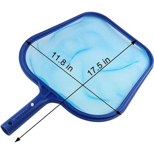  Sunnyglade Swimming Pool Cleaner Supplies/Professional Heavy Duty Pool Leaf Rake Fine Mesh Frame Net/Swimming Pool Cleaning Leaf Skim Net (Blue)