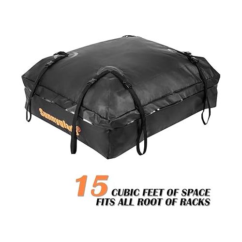  Sunnyglade Waterproof Roof Top Cargo Bag 15 Cubic Feet The Car Top Carrier Bag Fits All Roof Racks