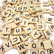 [아마존베스트]Sunnyglade 200PCS Wood Letter Tiles/Wooden Scrabble Tiles A-Z Capital Letters for Crafts, Pendants, Spelling (200PCS)