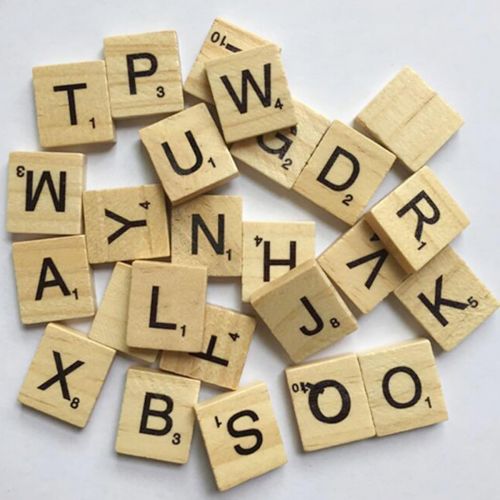  [아마존베스트]Sunnyglade 200PCS Wood Letter Tiles/Wooden Scrabble Tiles A-Z Capital Letters for Crafts, Pendants, Spelling (200PCS)