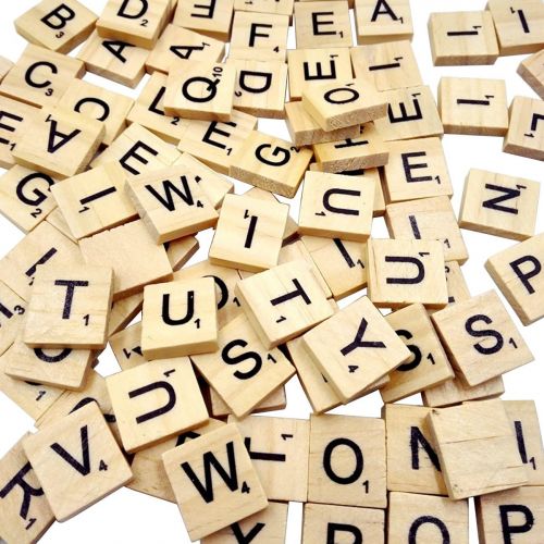  [아마존베스트]Sunnyglade 200PCS Wood Letter Tiles/Wooden Scrabble Tiles A-Z Capital Letters for Crafts, Pendants, Spelling (200PCS)