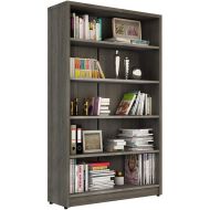 Sunon Collection Wood Bookcase Freestanding Display Shelf for Home and Office (5-Shelf, Grey)