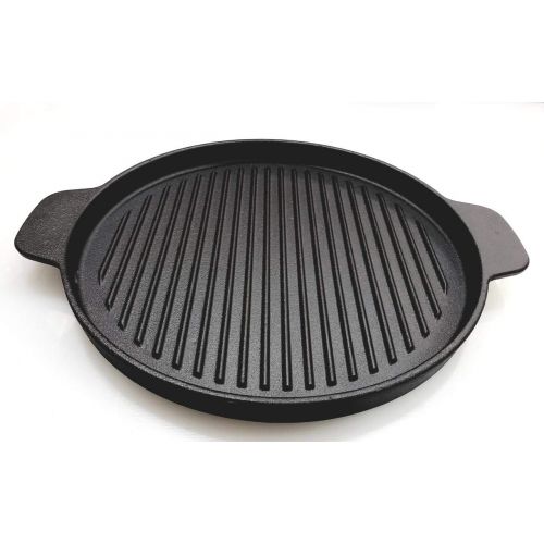  [아마존베스트]Sunrise Kitchen Supply Round Cast Iron Set W/Rubber Wood Underliner (8.5)