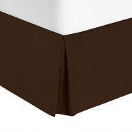 Sunrizer Bedding Magic Skirt Tailored Bedskirt, Never Lift Your Mattress, Classic 18” Drop Length, Pleated Styling, Cal-King, Chocolate