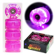 Sunset Skateboards Long Board Wheel with ABEC-9 Bearing (4-Pack)