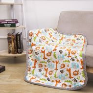 Sunshine Breathable Baby Blanket Safari Print Fleece Best Registry Gift for Newborn Soft- Perfect for Prince and...