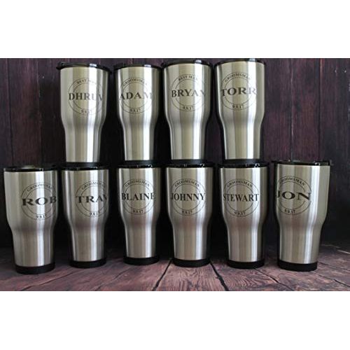  Sunshine N Whiskey Life, LLC Sale-Set of 5-7-RTIC-Custom Laser Engraved 30 oz RTIC Stainless Steel Tumbler Groomsmen Gifts