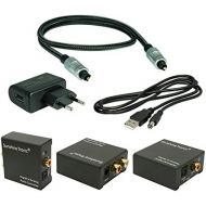 [아마존베스트]SunshineTronic Digital to Analog Audio Converter (DA3) + 1x 1.5m High End Digital Toslink Cable and USB Power Supply
