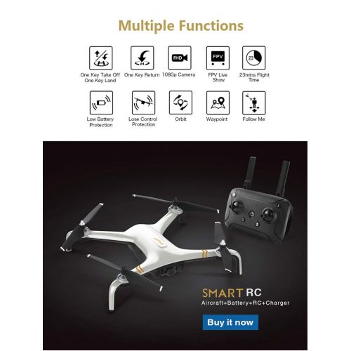  Sunshinehomely New C-Fly Smart GPS 2.4G WiFi FPV 1080P HD Cam Foldable Brushless RC Drone Quadcopter