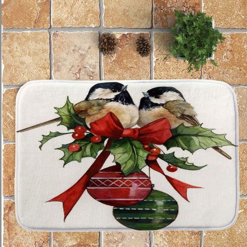  Sunshinehomely-Decor Sunshinehomely Christmas Non-Slip Doormat Outdoor/Indoor, Heavy Duty Entry Way Shoes Scraper Patio Rug Dirt Debris Mud Trapper Waterproof-Merry Christmas (F)