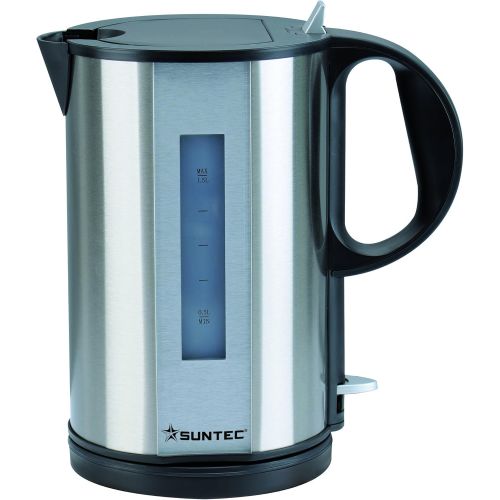  Suntec Wellness SUNTEC Wasserkocher aus Edelstahl  schnell kochend | 1,5 Liter | leistungsstark mit max 2200 watt | Abschaltautomatik | herausnehmbarer Kalkfilter | mit Beleuchtung in blau | WAK-