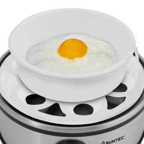  Suntec Wellness Suntec EGG-8564 design egg boiler for 1-7 eggs, choice of hardness, acoustic signal, including bowl for scrambled eggs and measuring cup with picker, max. 360 W]