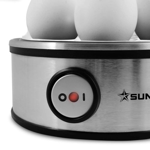  Suntec Wellness Suntec EGG-8564 design egg boiler for 1-7 eggs, choice of hardness, acoustic signal, including bowl for scrambled eggs and measuring cup with picker, max. 360 W]