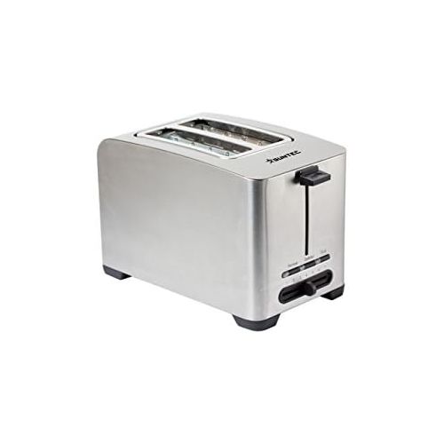  Suntec Wellness SUNTEC Toaster TOA-8076 V2A [2-Schlitz-Toaster, Broetchenaufsatz, variabler Roestgrad, Kruemelschublade, max. 850 Watt]