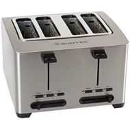 Suntec Wellness SUNTEC Toaster TOA-8083 V2A [4-Schlitz-Toaster, 2x Broetchenaufsatz, variabler Roestgrad, Kruemelschublade, max. 1500 Watt]