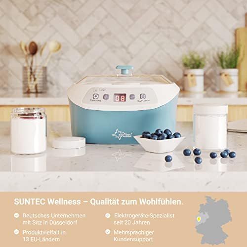  Suntec Wellness SUNTEC Joghurtmaker YOG-8571 easy [Fuer selbstgemachten Joghurt ohne Zusatze, 6x 170 ml Behalter, schonende Fermentation bei 35-45°C, max. 20 W]