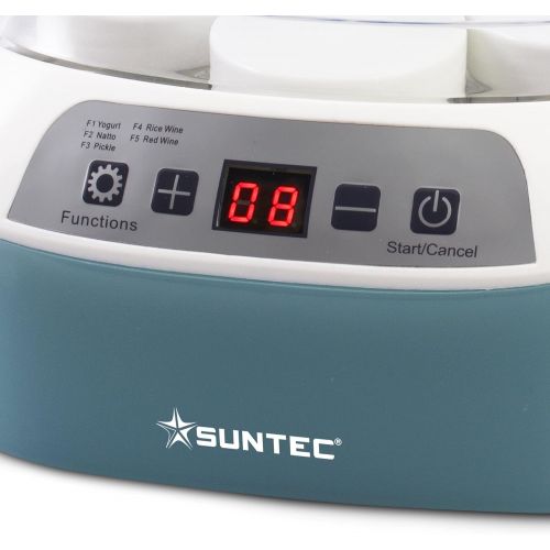  Suntec Wellness SUNTEC Joghurtmaker YOG-8571 easy [Fuer selbstgemachten Joghurt ohne Zusatze, 6x 170 ml Behalter, schonende Fermentation bei 35-45°C, max. 20 W]