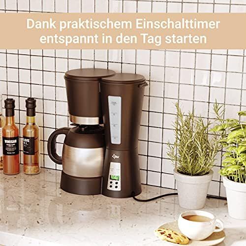  [아마존베스트]Suntec Wellness SUNTEC filter coffee machine KAM-9004 [With timer programming + anti-drip feature, thermos (1,0 l), max. 800 watts]