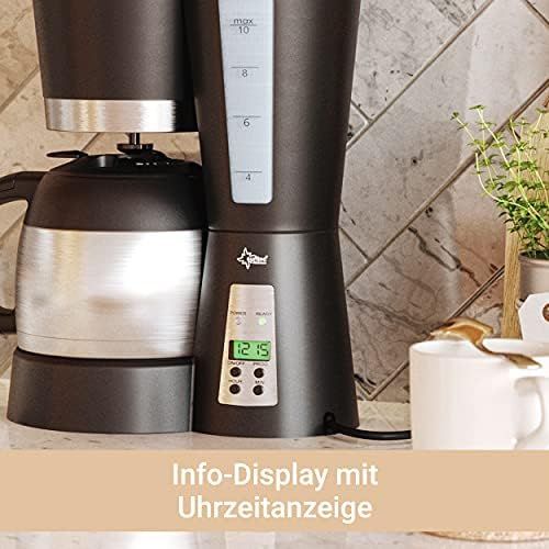  [아마존베스트]Suntec Wellness SUNTEC filter coffee machine KAM-9004 [With timer programming + anti-drip feature, thermos (1,0 l), max. 800 watts]