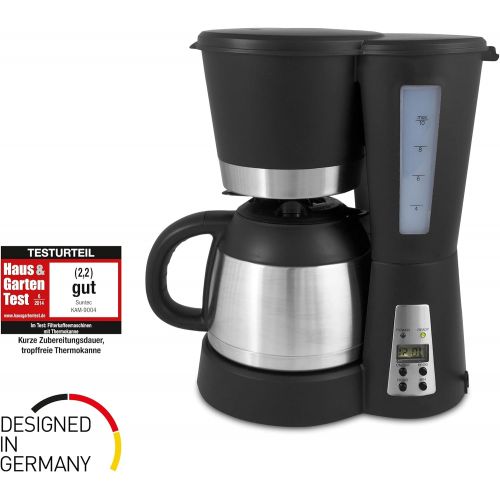  [아마존베스트]Suntec Wellness SUNTEC filter coffee machine KAM-9004 [With timer programming + anti-drip feature, thermos (1,0 l), max. 800 watts]