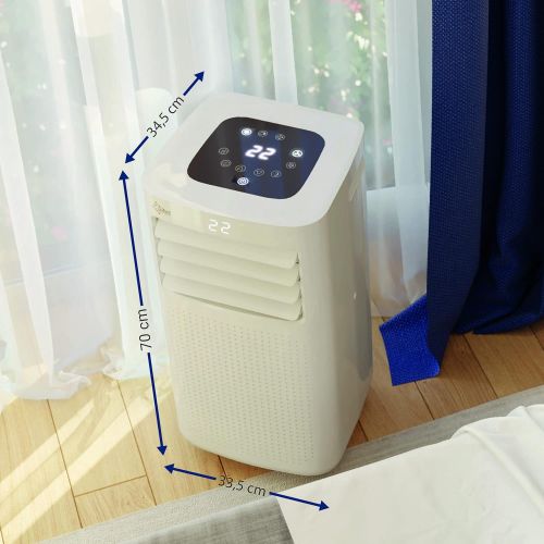  [아마존베스트]Mobile local air conditioning unit Impuls, CoolFixx, incl. Exhaust hose, Radiator and Dehumidifier, 7,000 / 9,000 / 12,000 BTU/h, Suntec Wellness